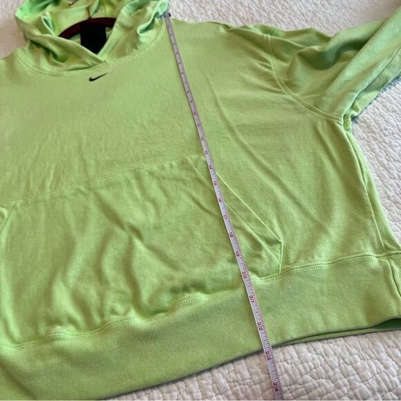 NIKE Neon Green Cropoed Lightweight Hoodie & Matching Tank Top Small Acid Wash - Picture 13 of 15